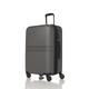 Nere Wonda ABS Hard-Shell Suitcase | Medium Size | 8-Spinner Wheels - Self-Repairing Zip - Built-in TSA Combination Lock - Expanding Luggage | 65cm x 42cm x 27cm | 63/75 litres | Charcoal