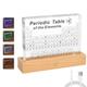 XQZMD Periodic Table with 83 Real Elements Inside, Large Acrylic Periodic Table Display, Clear Periodic Table Display for Students Teachers Children Students Craft Decoration 21x14x2,7cm(A)