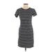 Old Navy Casual Dress - Shift: Black Stripes Dresses - Women's Size Small