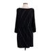 White House Black Market Cocktail Dress - Sweater Dress: Black Dresses - Women's Size Medium