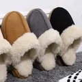 Comwarm-Pantoufles Moelleuses en Fausse Fourrure pour Femme Chaussures de Maison en Peluche