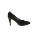 Bruno Magli Heels: Slip-on Stiletto Cocktail Black Print Shoes - Women's Size 7 - Almond Toe