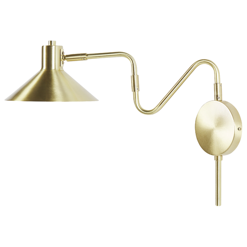 Wandlampe Gold aus Metall Kegelform Verstellbar Glamour Style für Wohnzimmer Schlafzimmer Flur