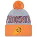 Men's New Era Orange/Gray Phoenix Suns Tip-Off Two-Tone Cuffed Knit Hat with Pom