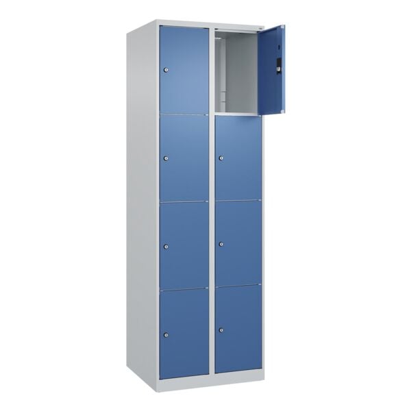 CP Schließfachschrank »Classic Plus Korpus lichtgrau« 2x4 Fächer blau, 60x185x50 cm