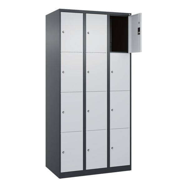 CP Schließfachschrank »Classic Plus Korpus anthrazit« 3x4 Fächer grau, 90x185x50 cm