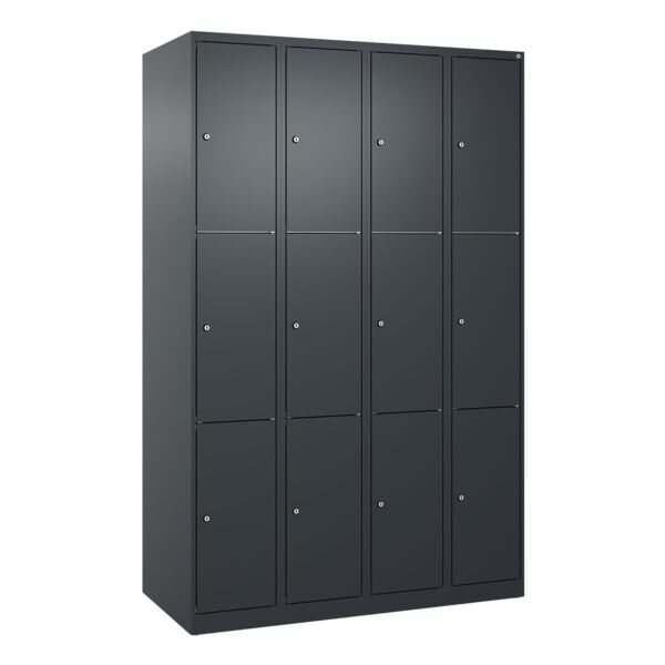 CP Schließfachschrank »Classic Plus Korpus anthrazit« 4x3 Fächer grau, 120x185x50 cm