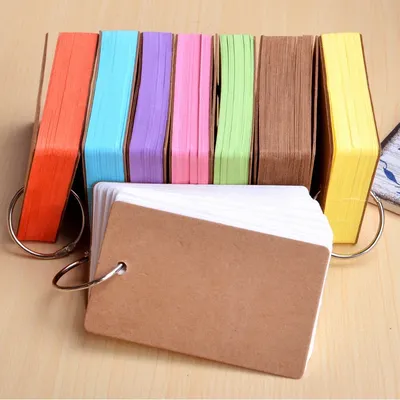 50 Pcs DIY Business Bekannt Mini Nette Bunte Farbe Blank Kraft Karte 9x5,5 cm Portale Leere Worte