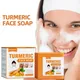 100g Kurkuma Seife Gesichts reinigung Anti-Akne-Haut aufhellen Pickel dunkel entfernen essentielle