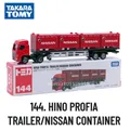 Takara Tomy Tomica Spezial fahrzeug 144. Hino profia anhänger/nissan container auto modell lkw