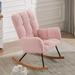 Comfy Upholstered Lounge Chair Rocking Chair with High Backrest - 25.98"L * 34.25"W * 37.79"H