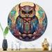 Designart "Portrait Of Magical Owl In Enchanted Forest" Animals Owl Oversized Wall Clock