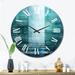 Designart "Door To The Other Side Turquoise Riverside" Abstract Collages Oversized Wall Clock