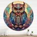 Designart "Portrait Of Magical Owl In Enchanted Forest" Animals Owl Oversized Wall Clock