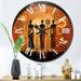 Designart "African American Art Soulful II" African American Oversized Wall Clock