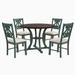 Round Dining Table Set for 4 - 42" Round Dining Table and 4 Decorative Back Upholstered Chairs