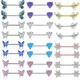 2PCS Nipple Rings Bar Butterfly 316L Surgical Steel Shied Barbell Piercing Rings Sexy Women Nipple