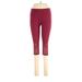 Victoria Sport Active Pants - Mid/Reg Rise: Burgundy Activewear - Women's Size Medium