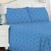 4 Pcs Cotton Flannel Bed Sheet Set with Pillowcases in Cal King Size