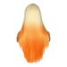 Jikolililili Color Mixing Colors Straight Long Hair Wig Synthetic Cosplay Daily Party Wig For Women