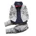 Pimfylm Unisex Baby Outfit Bundle Mix Match baby-boys Toddler 2-piece Long Sleeve Set Boys Clothing Sets Grey 80