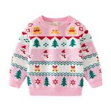 GYRATEDREAM 2-9T Warm Christmas Sweater Baby Girl Boy Knit Sweater Cute Pullover Sweatshirt Xmas Clothes Kids Christmas Sweater