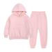 SBYOJLPB Baby Boy Baby Girl & Unisex Kid s Tracksuits 2 Piece Athletic Hoodie Tracksuit Set Activewear Solid Sweatshirt Sweatpant Sports Set for Boys Girls Sweatsuit Pink 12-24 Months