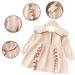 Esaierr Infant Toddler Baby Pullover Sweater Skirt for Girls 9M-4Y Sweet Lacey Knit Sweater Dress Autumn Winter Ruffled Skirt Outfit with Lapel Collar