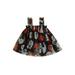 Pudcoco Baby Girl Dress Halloween Sleeveless Square Neck Pumpkin Print Tutu Dress Halloween Clothes