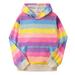 TOWED22 Girls Tie Dye Print Active Hoodie Long Sleeve Sweatshirts Pullover Tops(Hot Pink 6-7 Y)