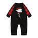 DeHolifer Christmas Man Daddy Print Blouse Tops and Pants Family Clothes Pajamas and Plaid Family Christmas Pajamas Red Baby12M