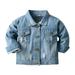 Baby Boy Clothes Outwear Plaid Over Long Sleeve Denim Blouse Light Blue Casual Comfort Toddler Winter Clothes