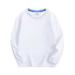 Penkiiy Toddler Boys Girls Warm Shirts Boys Girls Long Sleeve Shirts Casual Crewneck Tops Loose Plain Tunic Cute Blouse Tees White Shirts for 1-2 Years