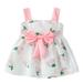 Deals Clearance under 5.00 Lindreshi Baby Girl Clothes Clearance Toddler Kids Baby Girls Summer Cute Floral Print Slip Dress Bowknot Princess Dress