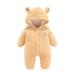 PMUYBHF Baby Outfit Unisex Baby Boys Girls Bear Ear Hooded Jumpsuit Clothes Winter Coats Outerwear Cute Jumpsuit Snowsuit Bodysuits Girls Rompers Size 7-8 Party Girls Jumpsuits Size 8-10