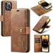 Magnetic Detachable Wallet Stand Leather Phone Case for iPhone X XS XR SE 8 7 6 6S Plus Max Business Coin Purse Shell Unique Card Holder Back Cover(Brown XR)