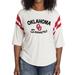 Women's Ash Oklahoma Sooners Sabrina 3/4-Sleeve T-Shirt