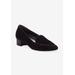 Wide Width Women's Honey Flat by Ros Hommerson in Black Suede Patent (Size 9 W)