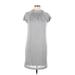 Maggy London Casual Dress - Shift Mock Short sleeves: Gray Print Dresses - Women's Size 12