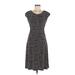 En Focus Studio Casual Dress - A-Line: Black Print Dresses - Women's Size 6