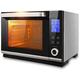Oven Solo Microwave Oven in Silver Tact Premium Convection Halogen Oven Cooker Built in Electric Single Oven - Stainless Steel Ideal for Roasting,Baking Aesthetic and practical