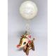 Personalised Naughty Elf Arrival Inflated Neutral Helium Balloon with Inflated Reindeer Balloon