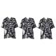 FRCOLOR 3pcs Printing Barber pet Protective Agent Barber Supplies perm Dyeing Jacket Women's Quilting Womens Short Sleeve Shirts Men Robe Man Black Gown for Women Dress