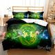Rick and Morty Duvet Cover Set with Matching Pillow Cases 120 Thread Count Guaranteed Quilt Protector Cover Premium Bedding Collection Extra Soft (200x200cm(Double),RAM 01)