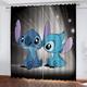Doiicoon Lilo & Stitch Blackout Curtains Eyelets Blackout Curtains for Bedroom, Blackout Curtains Set of 2 for Children's Room Opaque Curtains (7,280 x 180 cm(2X140x180cm))