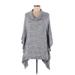 Laila Jayde Poncho: Gray Marled Sweaters & Sweatshirts - Women's Size Medium