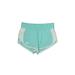 Under Armour Athletic Shorts: Teal Color Block Activewear - Women's Size Small