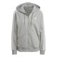 Adidas Sportswear Zip Hoodie "Essentials 3-Streifen French Terry" Damen medium grey heather, Gr. XL, Baumwolle, Kapuzenjacke für