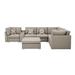Brown Sectional - Latitude Run® Tamil Urban Upmarket Beige Reversible Modular Sectional Sofa w/ Usb Console & Ottoman, | Wayfair