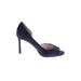 Nine West Heels: D'Orsay Stiletto Minimalist Blue Print Shoes - Women's Size 10 - Peep Toe